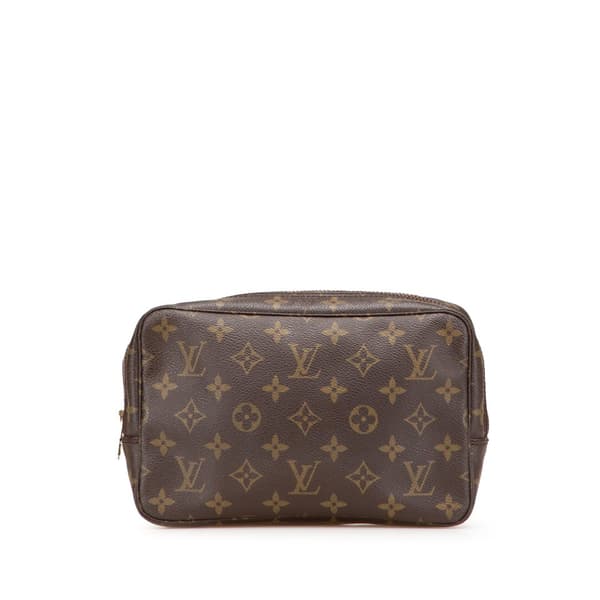 Pre-owned Louis Vuitton Monogram Trousse Toilette 23 Brown