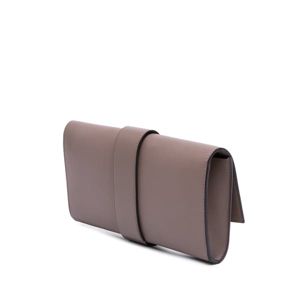 Pre-owned Hermès Swift Medor Clutch 23 Brown