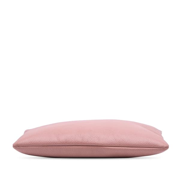 Pre-owned Gucci Calfskin Bamboo Tassel Clutch Pink