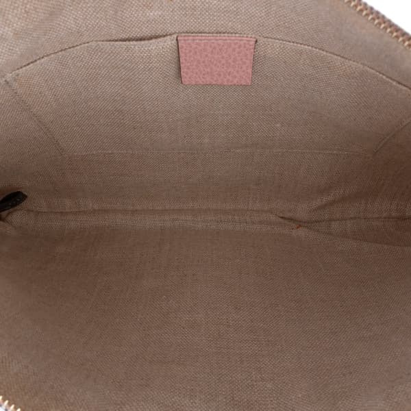 Pre-owned Gucci Calfskin Bamboo Tassel Clutch Pink