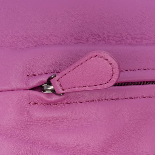 Pre-owned Bottega Veneta Nappa Intrecciato Turn Lock Clutch Purple