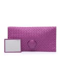 Miniatyrbild 9 av 9: Pre-owned Bottega Veneta Nappa Intrecciato Turn Lock Clutch Purple