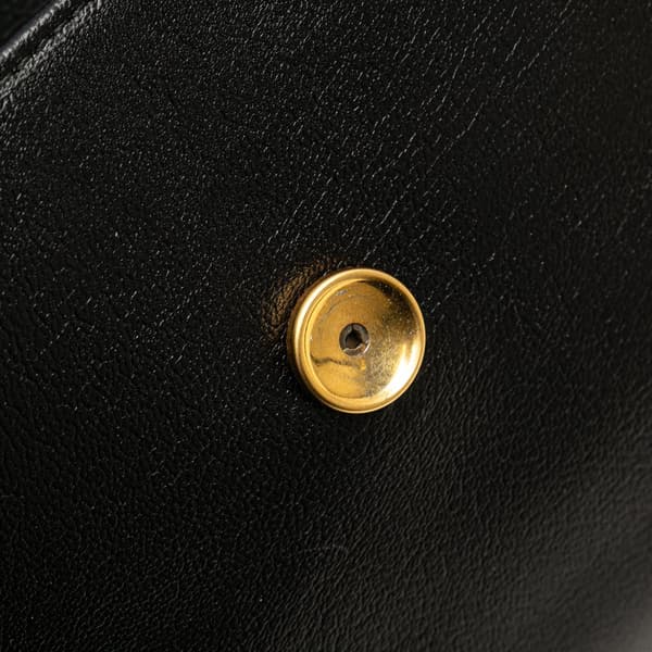 Pre-owned Dior Leather Envelope Clutch Black