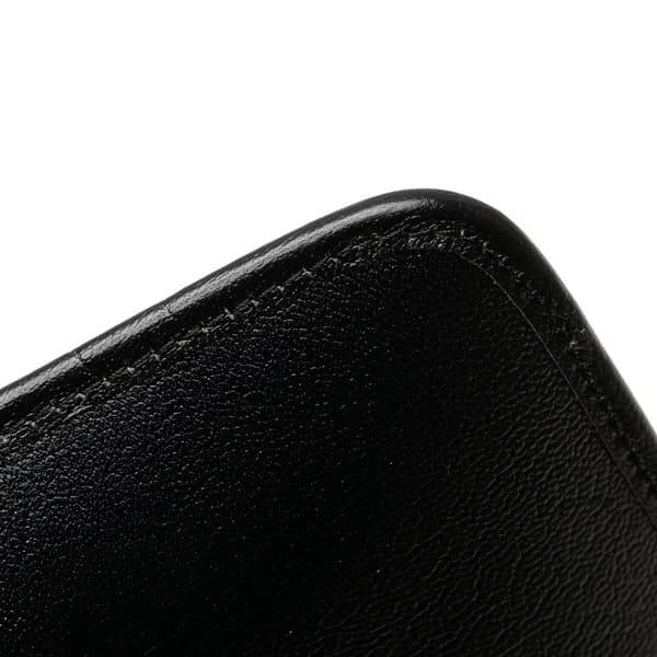 Pre-owned Dior Leather Envelope Clutch Black