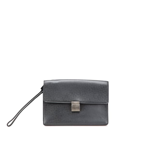 Pre-owned Louis Vuitton Taiga Selenga Black