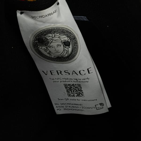 Pre-owned Versace Terry Medusa Baroque Print Clutch Red