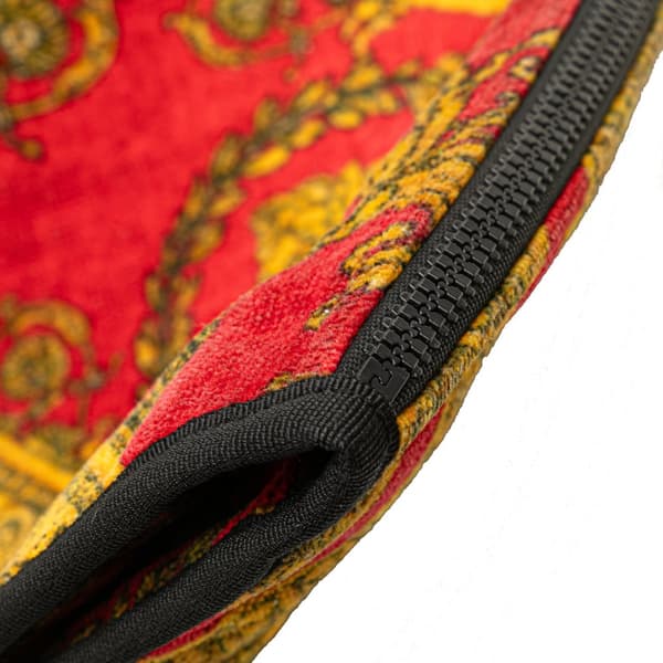 Pre-owned Versace Terry Medusa Baroque Print Clutch Red