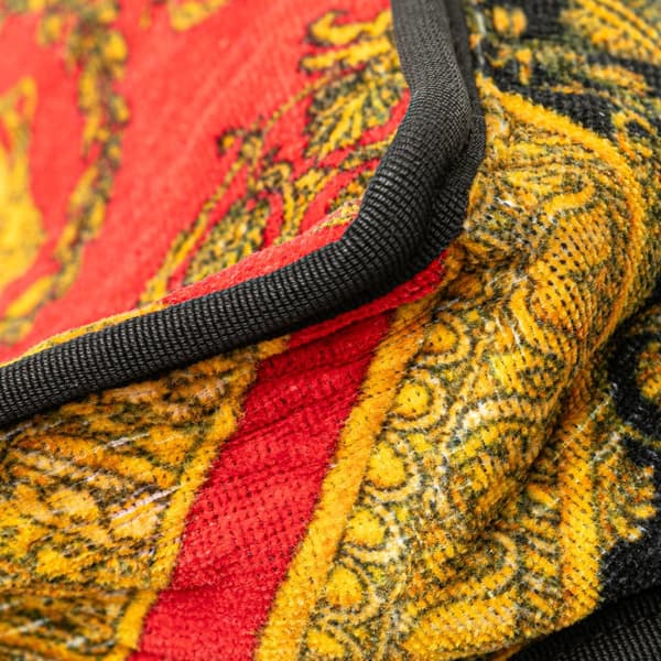 Pre-owned Versace Terry Medusa Baroque Print Clutch Red