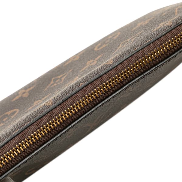 Pre-owned Louis Vuitton Monogram Etui Voyageur PM Brown