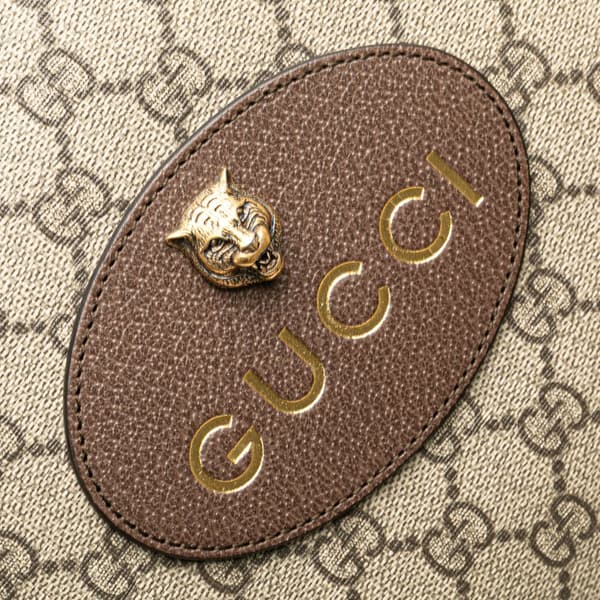 Pre-owned Gucci GG Supreme Neo Vintage Clutch Gray