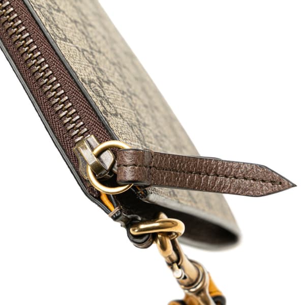 Pre-owned Gucci GG Supreme Neo Vintage Clutch Gray