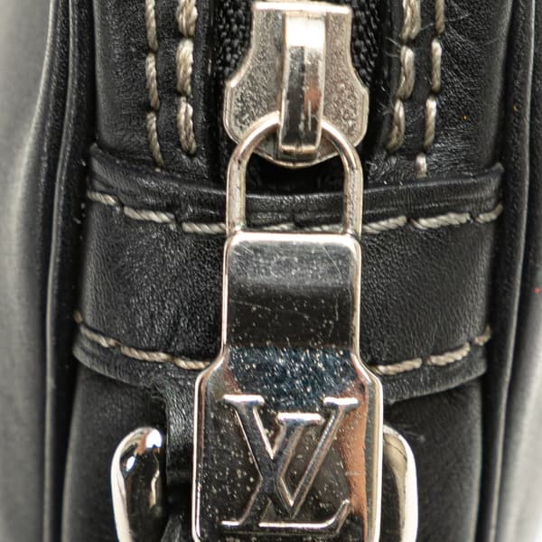 Pre-owned Louis Vuitton Calfskin Eclipse Pochette Volga Black