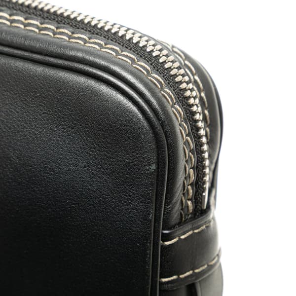 Pre-owned Louis Vuitton Calfskin Eclipse Pochette Volga Black