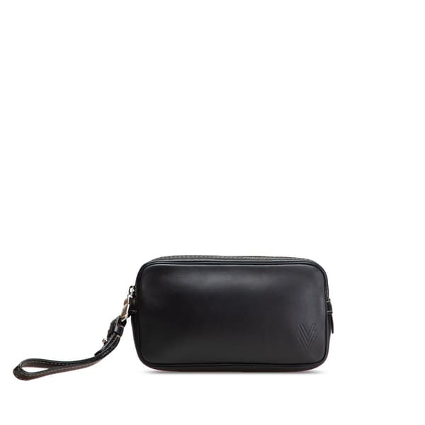 Pre-owned Louis Vuitton Calfskin Eclipse Pochette Volga Black
