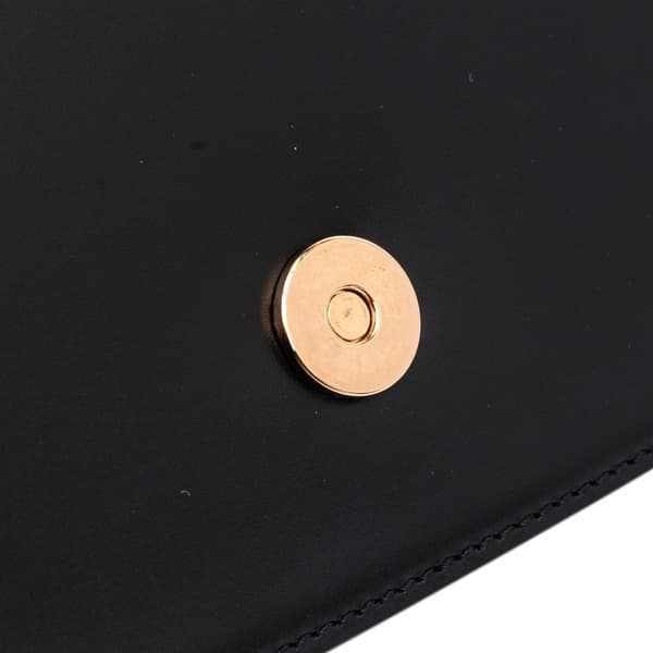 Pre-owned Versace Leather Greca Goddess Clutch Black