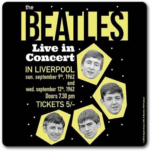 The Beatles Single Cork Coaster: 1962 Live in Concert