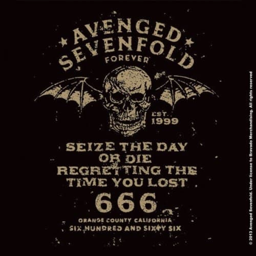 Avenged Sevenfold Single Cork Coaster: Seize the Day