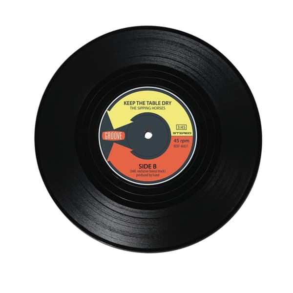 4-Pak - Glassbrikker Vinylplater - Brikker til Glass