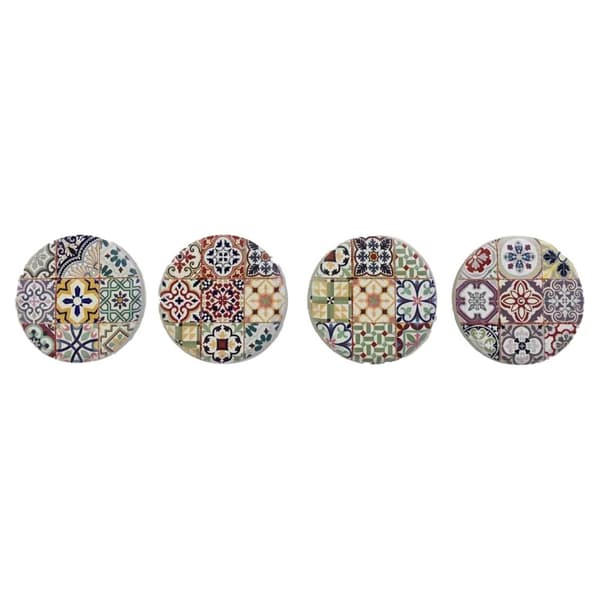 Underlägg DKD Home Decor Grön Kork Dolomite (4 Delar)