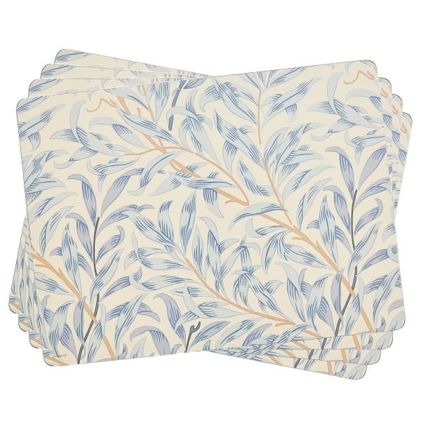 Willow Bough Blå Bordstabletter Stora 4-pack - Morris & Co