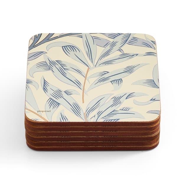 Willow Bough Blue Coasters, 6-pack - Morris & Co
