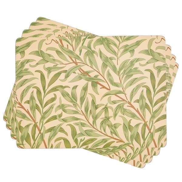 Willow Bough Green Bordstabletter Stora, 4-pack - Morris & Co