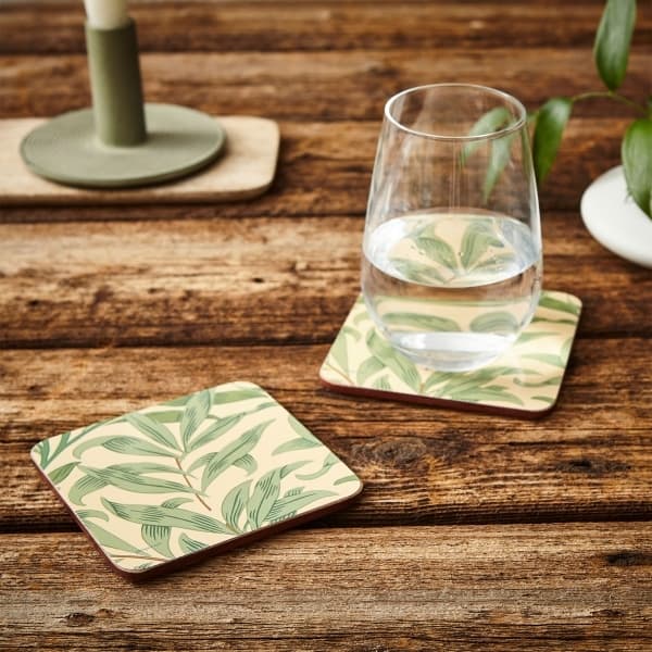 Willow Bough Glasunderlägg Grön, 6-pack - Morris & Co
