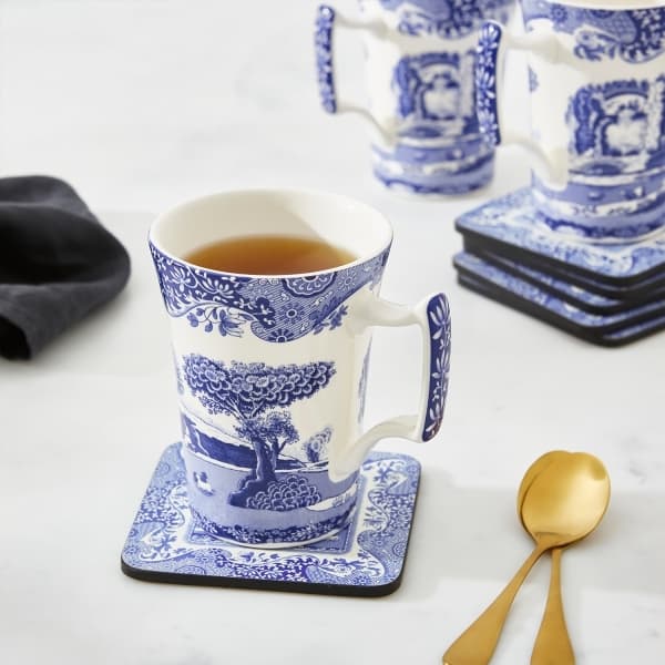 Blue Italian Coasters, 6-Pack - Spode