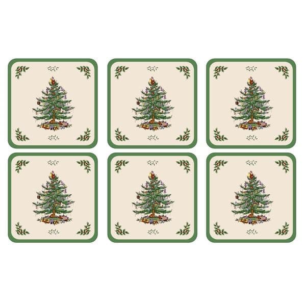 Christmas Tree Coasters, 6-pack - Spode