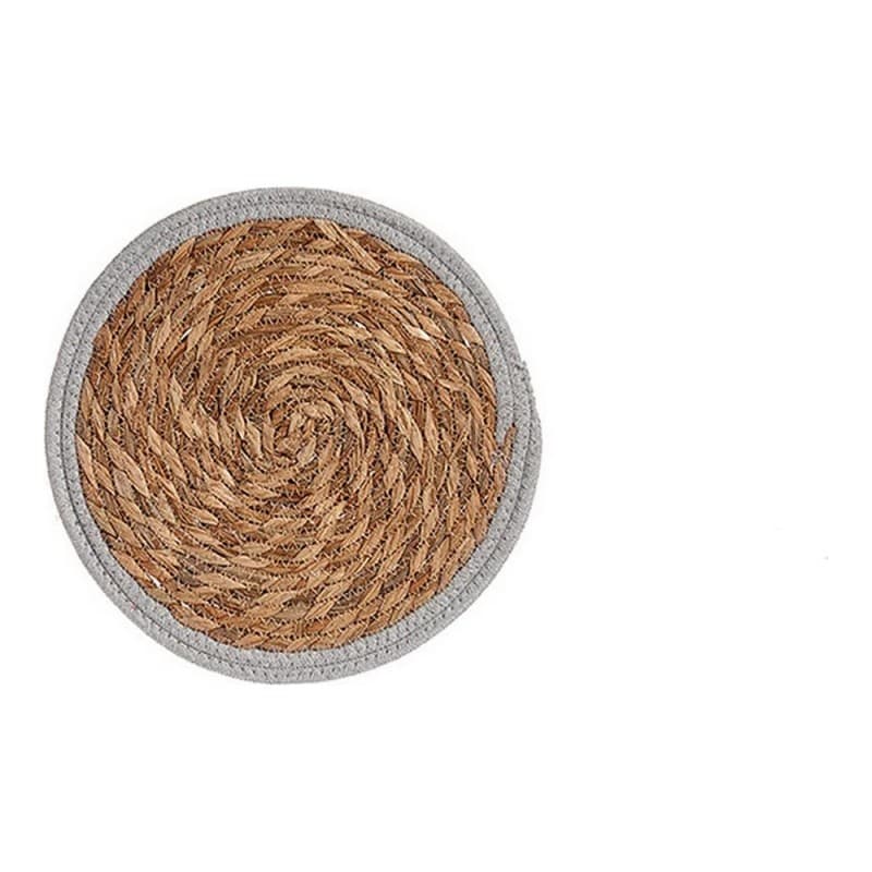 Bordsunderlägg Brun Grå Naturliga fibrer (Ø 30 cm)