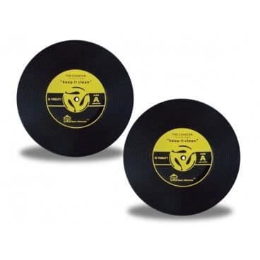 Underlägg - Ej specificerat - Vinylskiva - Silikon - Diameter 100mm - Paket om 2