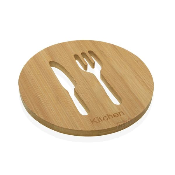 Dækkeserviet Versa Keramik Bambus (17,5 x 1 x 17,5 cm)