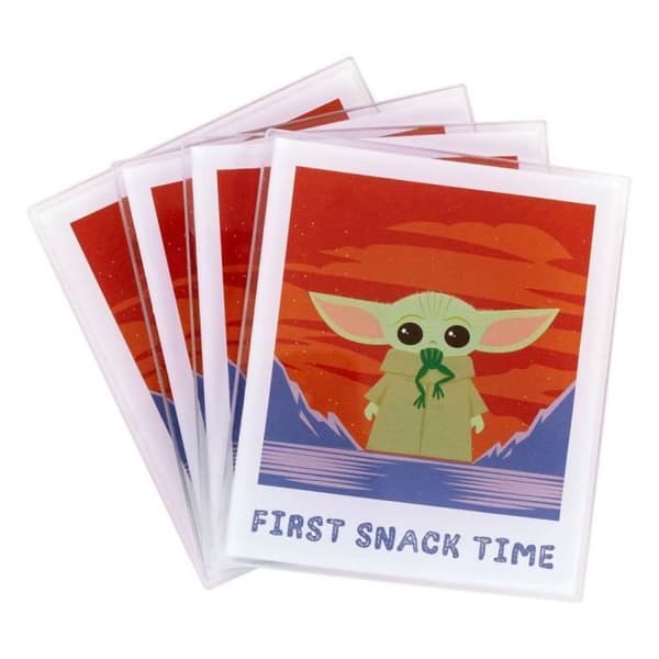Underlägg - Star Wars - The Mandalorian - Paket med 4 - Officiellt licensierad - Grön färg