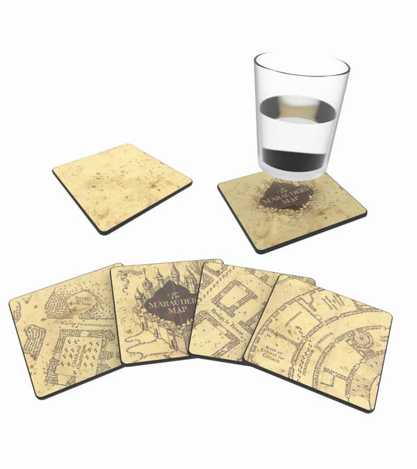 Wow! Trollkarlsvärlden - Harry Potter Förpackning med 4 termiska underlägg Marauders karta