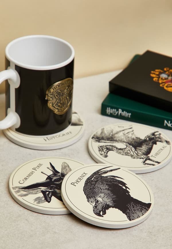 Harry Potter - Set med 4 underlägg i keramik med magiska varelser