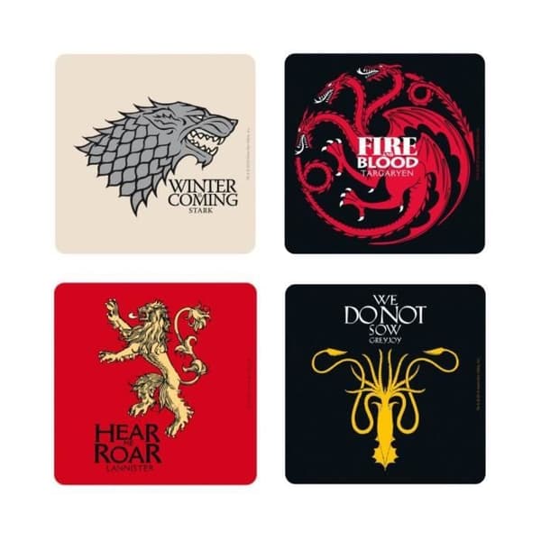 Uppsättning av underlägg (4) Game Of Thrones - hus - ABYstyle