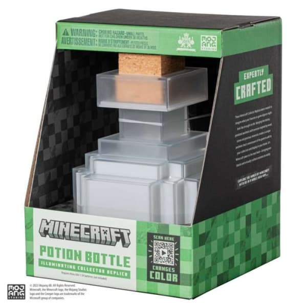 Glas potion med belysning - Minecraft - Samlarreplika - Färgskiftande - 6,5 tum - Barn