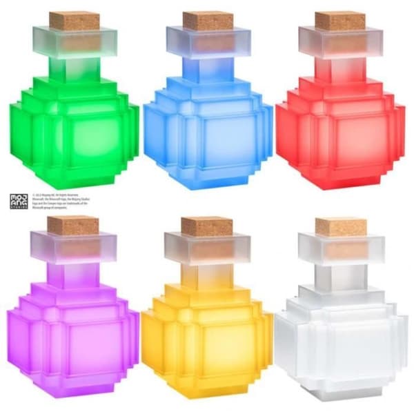 Glas potion med belysning - Minecraft - Samlarreplika - Färgskiftande - 6,5 tum - Barn