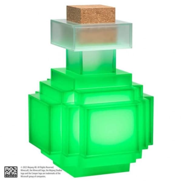 Glas potion med belysning - Minecraft - Samlarreplika - Färgskiftande - 6,5 tum - Barn