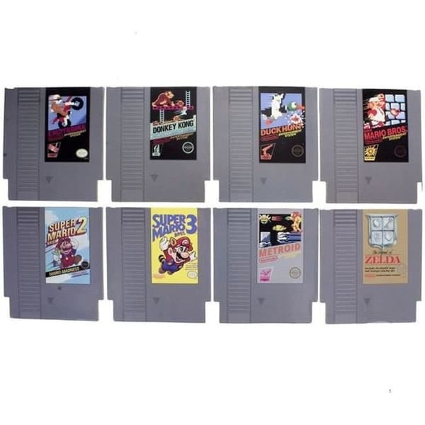 Underlägg - PALADONE - NES patron - Dubbelsidigt tryckt - 9,5 x 10,5 cm - Set med 8