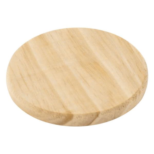 Rund underlägg i trä diam. 10,5 cm x 4 stycken - MegaCrea DIY Färglös