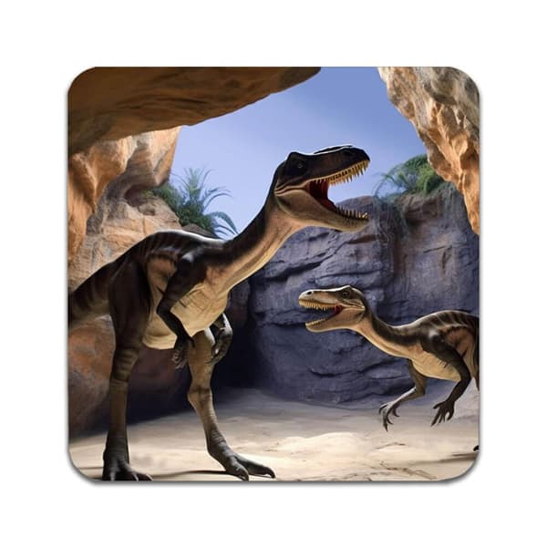 2 ST Dinosaurie Velociraptor Underlägg