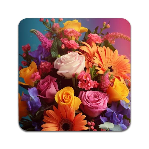 2 ST Blomsterbukett Coaster