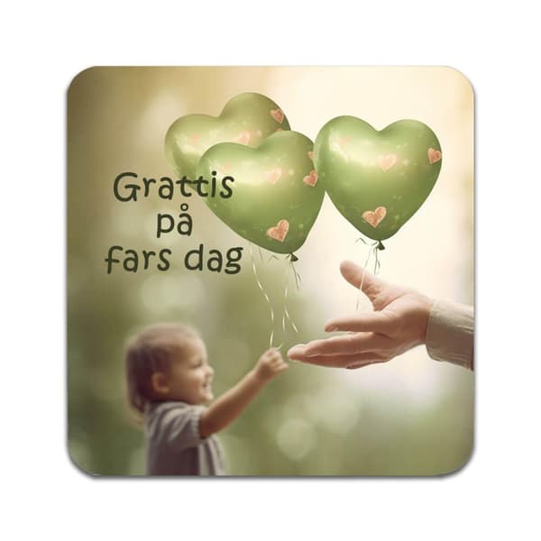 2 ST Grattis på Fars Dag Underlägg