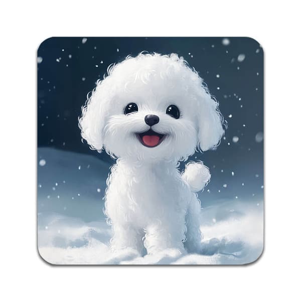 4 ST Hund Bichon Frise Underlägg