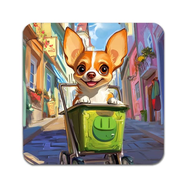 2 ST Barn Söt Tecknad Chihuahua Hund Underlägg