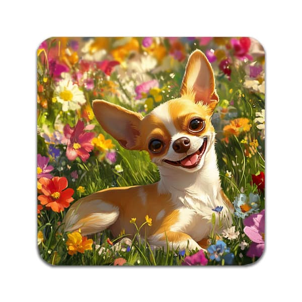 4 STK Børn Sød Tegneserie Chihuahua Hund Coastere