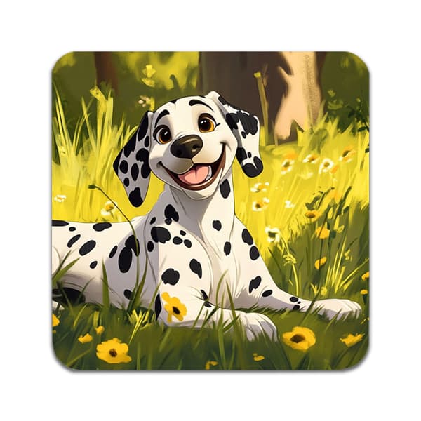 2 ST Barn Søt Tegneserie Dalmatiner Hund Coaster
