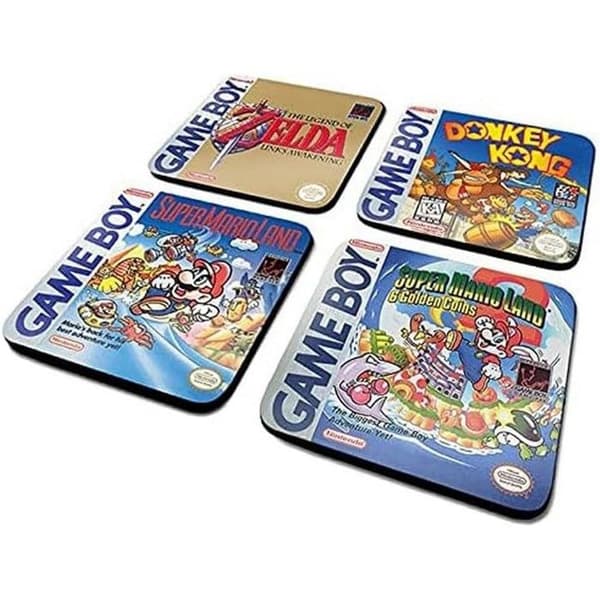 4 Gameboy Nintendo glasunderlägg i presentförpackning