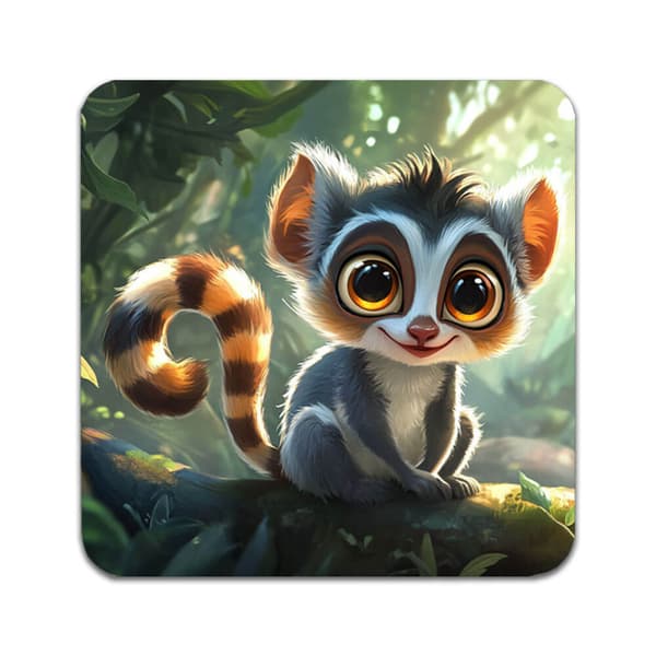 4 kpl  Eläin Lemuri Lasinaluset